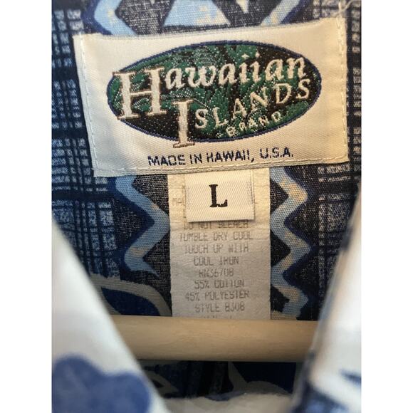 Vintage Hawaiian Islands Shirt Mens L Floral Aloha Made in Hawaii USA Camp - Picture 3 of 7